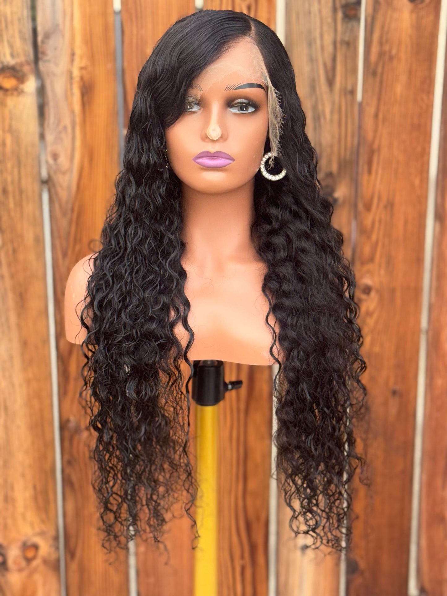 250% 30” Density HD 13x4 Invisible Knots Virgin Curly Wig