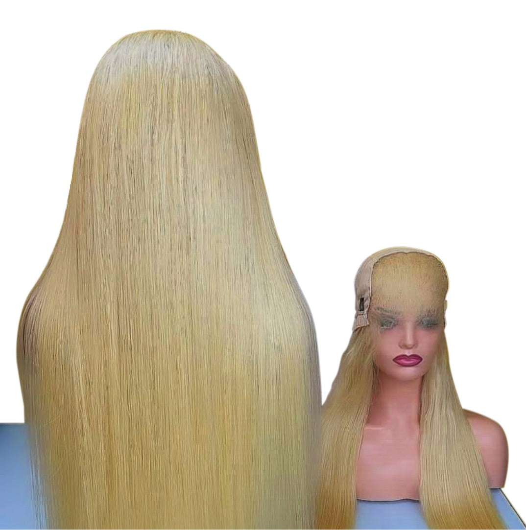 Premium Blonde Hair 5x5 HD lace closure wigs Made from Raw Hair