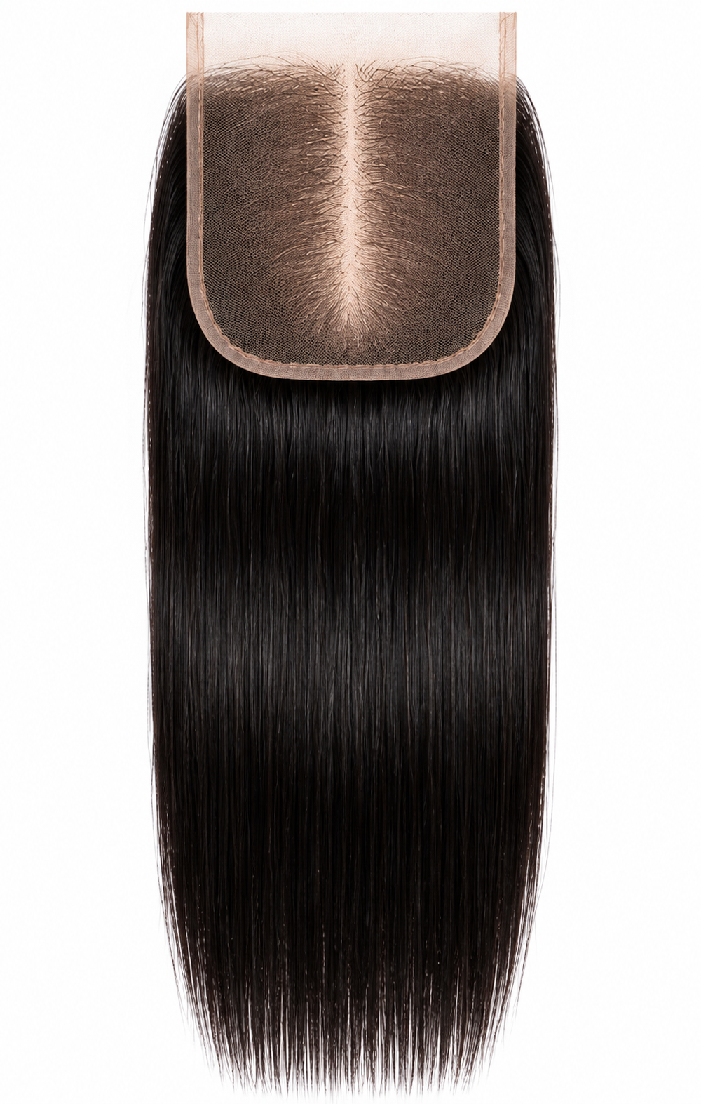 Virgin 5x5 HD lace closure in Straight on a white background