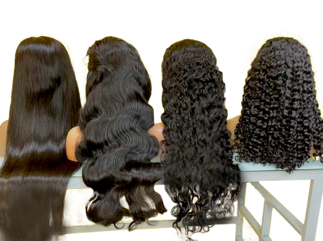 13x6 HD lace frontal wigs natural black