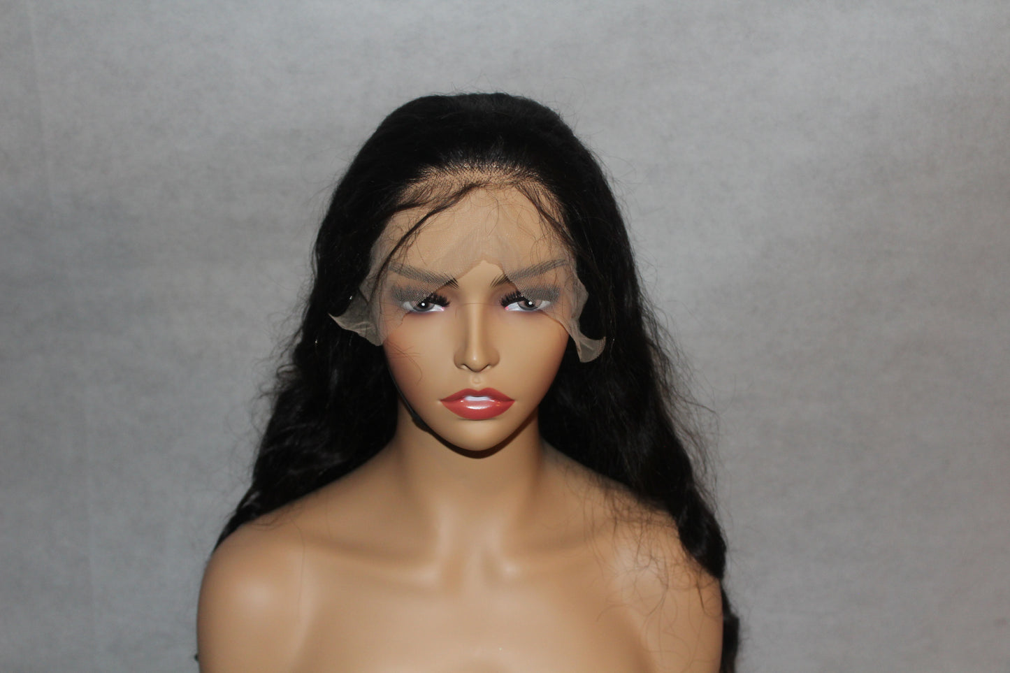 13x4 Transparent lace frontal wigs Natural Black