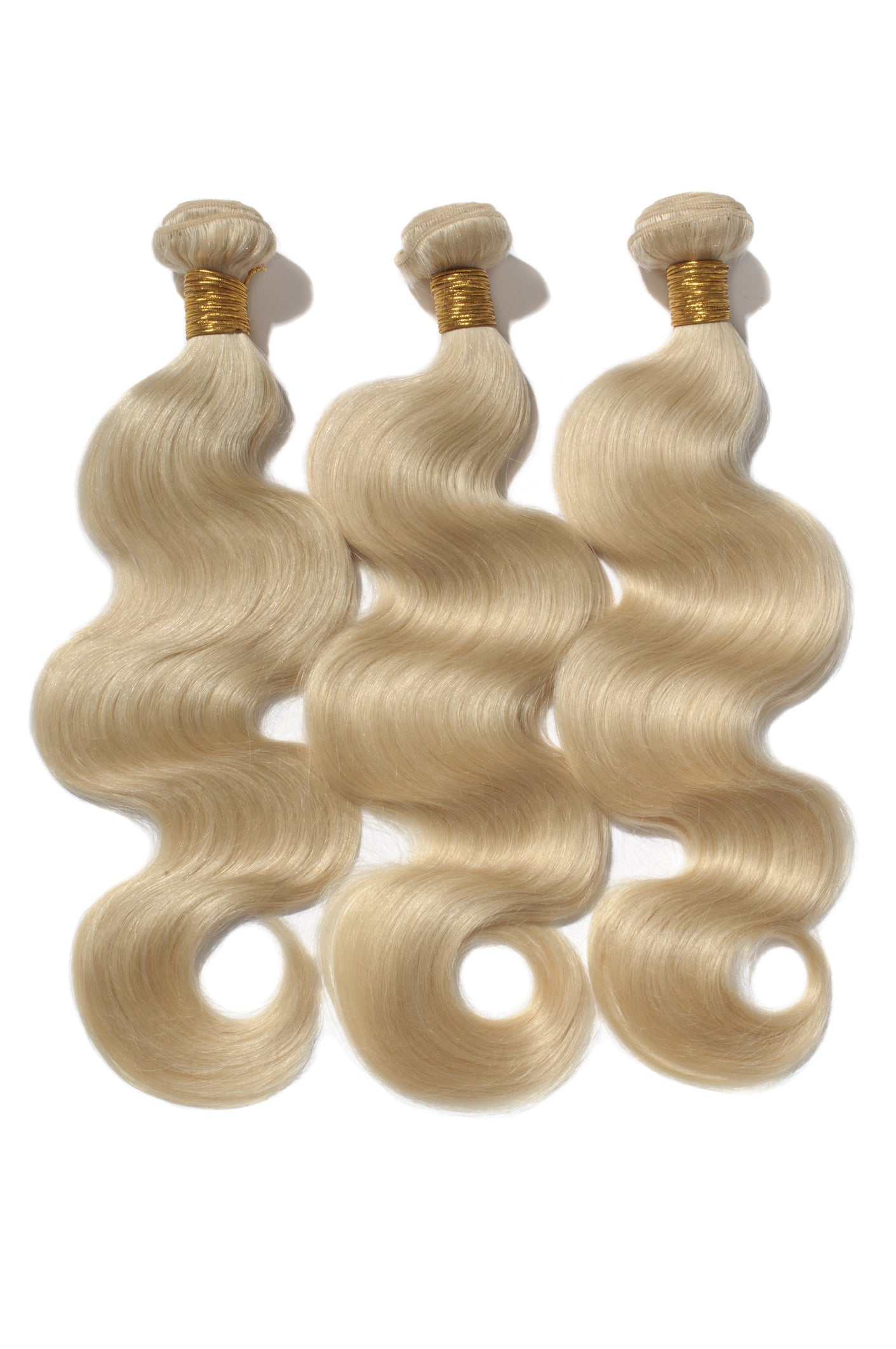 613 Blonde Weft Bundles Made from Raw Hair.