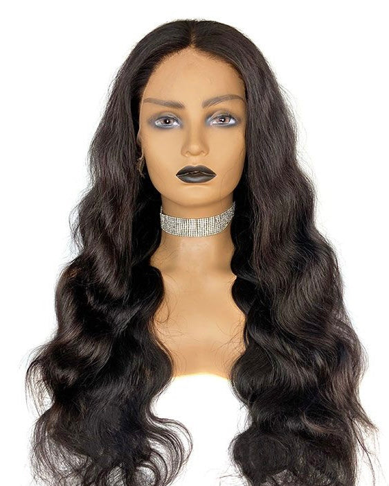 13x6 HD lace frontal wigs natural black