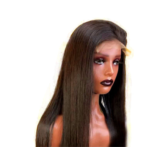 5x5 Transparent lace closure wigs natural black